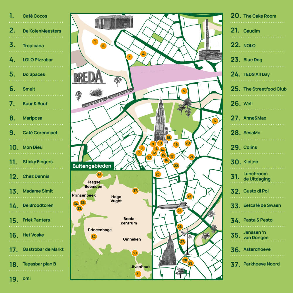 Plattegrond van de Local Taste Beleving Breda 2026-2027