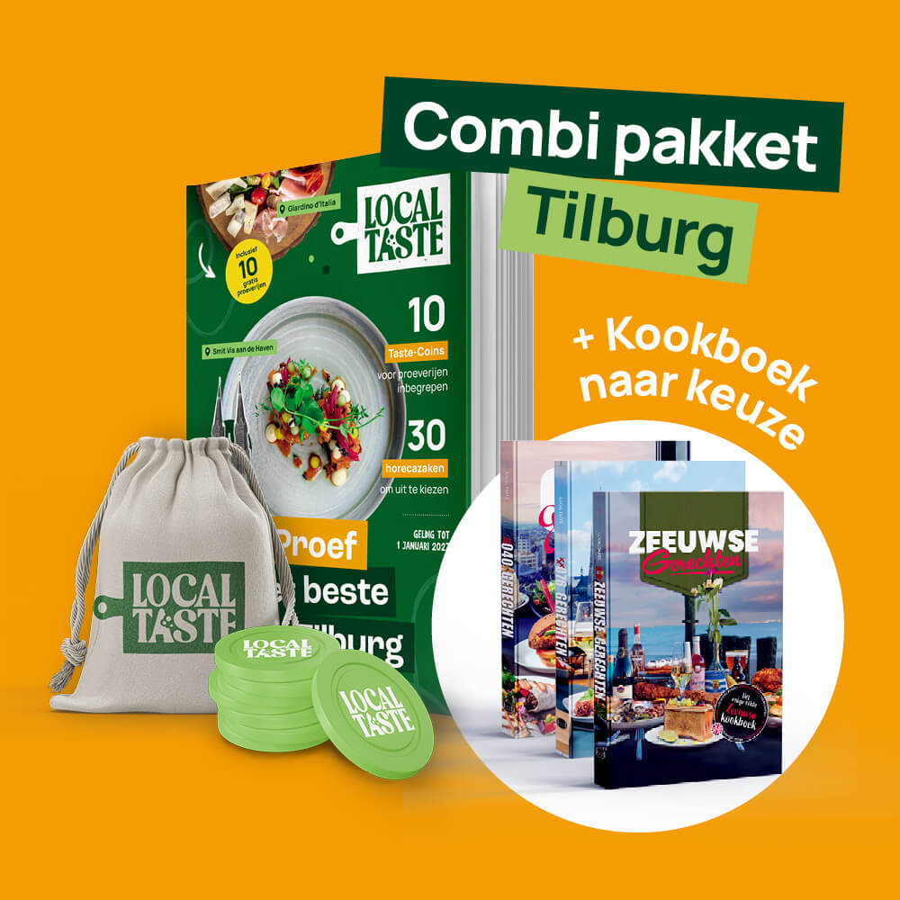 Webshop - Combi-deal Beleving & Kookboek - Tilburg - Productafbeelding Combi-deal met de Local Taste Beleving Tilburg en een Local Taste kookboek naar keuze